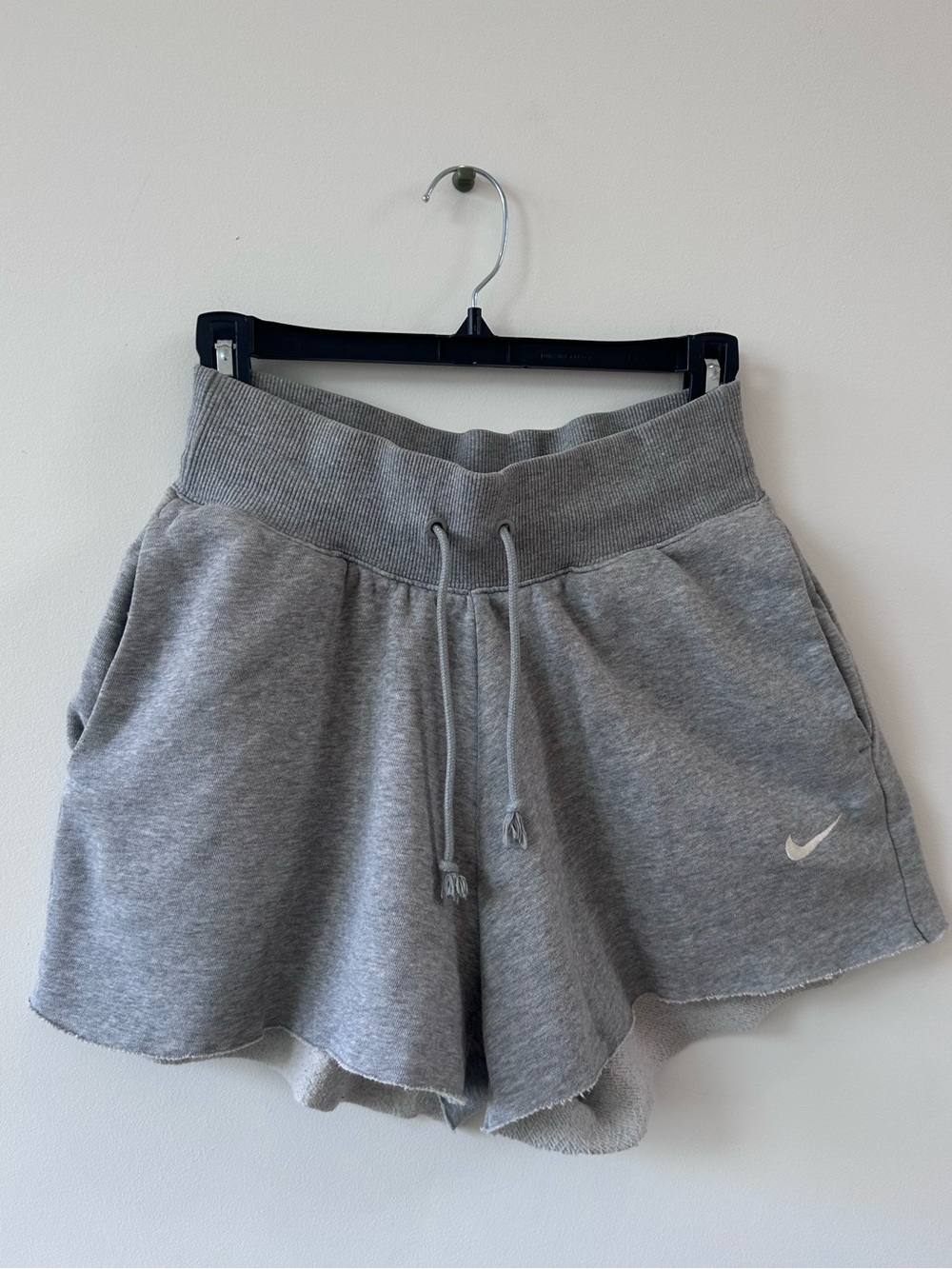 Nike Women's Heather Gray Athletic Fleece High-waisted Shorts